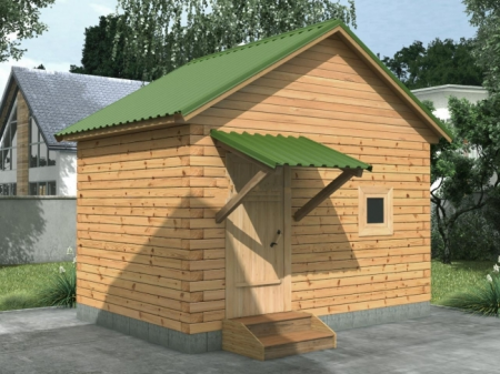 Баня из бруса 2,3x3 м (5,2 кв.м)