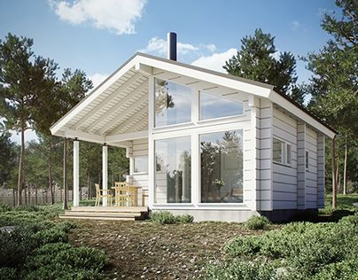 Баня с мансардой из двойного бруса, 7.4х5.9 м, 50 кв. м 