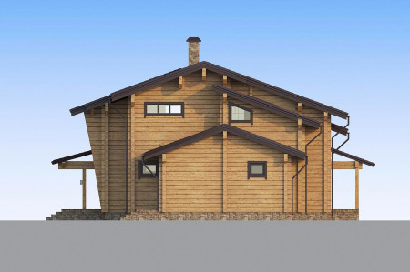 Двухэтажный дом из клеёного бруса со вторым светом, 357 м2