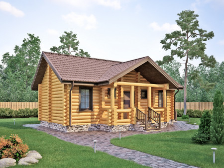 Сруб одноэтажного дома 52,7 м2