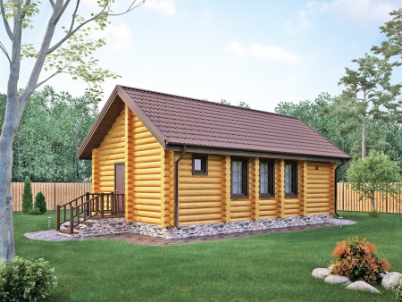 Сруб одноэтажного дома 52,7 м2