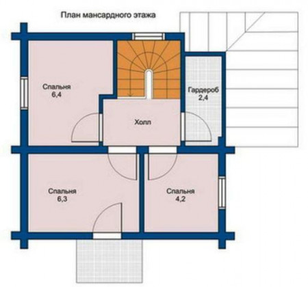 Сруб дома 62,1 кв.м