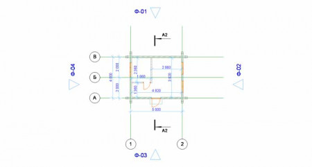 Сруб дачного одноэтажного дома 18 м2