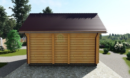 Сруб дома с мансардой 31 м2