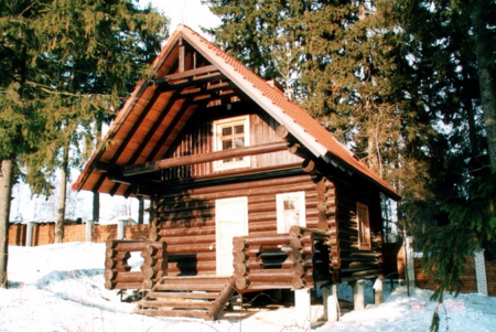 Сруб бани с мансардой и террасой 66 кв.м