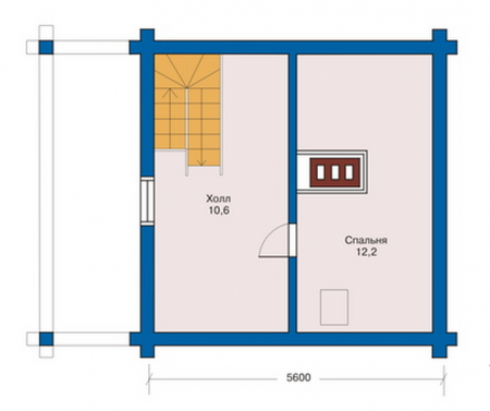 Сруб бани с мансардой и террасой 66 кв.м