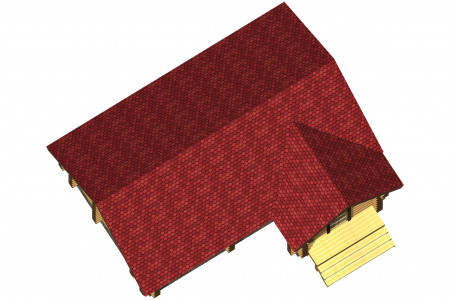 Сруб одноэтажного дома 34 м2