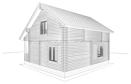 Проект дачного дома 7.9х7.2, 86.8 кв. м с мансардой (ПДД-007)  