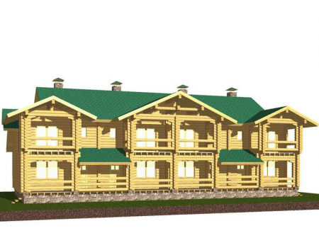 Дом из рубленного бревна (сосна) 545 кв.м