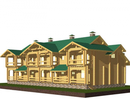 Дом из рубленного бревна (сосна) 545 кв.м