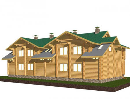 Дом из рубленного бревна (сосна) 545 кв.м