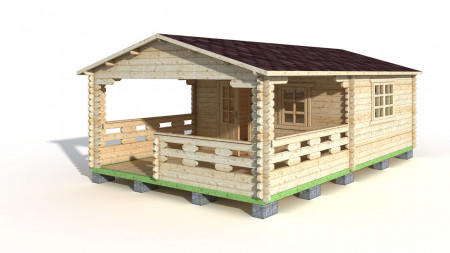 Небольшой садовый домик 5х4 м, 8.2 кв. м, с террасой 
