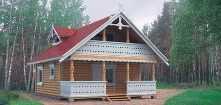 Сруб дома 50,6 м2