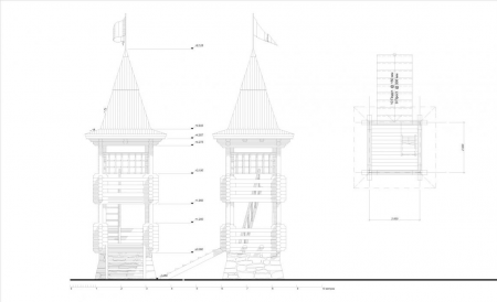 Сруб детского городка Колокольня (сосна)