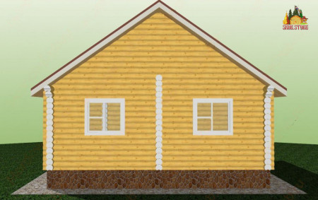 Сруб дома с мансардой 52 м2