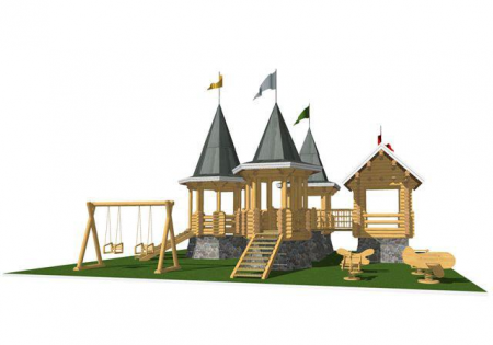 Сруб детского городка (сосна), 10х10 м, 100 кв.м