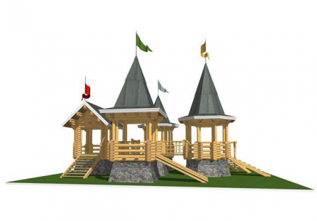 Сруб детского городка (сосна), 10х10 м, 100 кв.м