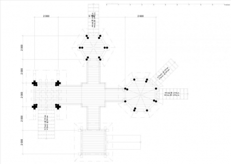 Сруб детского городка (сосна), 10х10 м, 100 кв.м