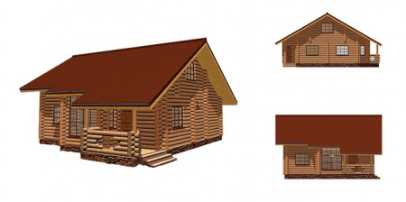 Сруб дома 147 м2