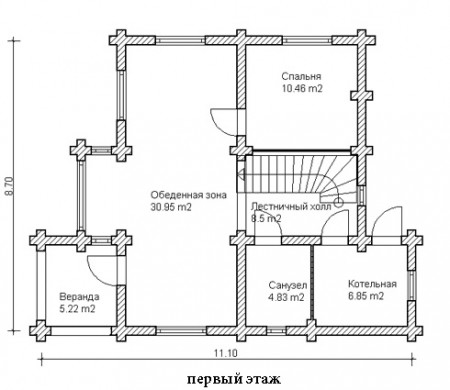 Сруб дома 147 м2