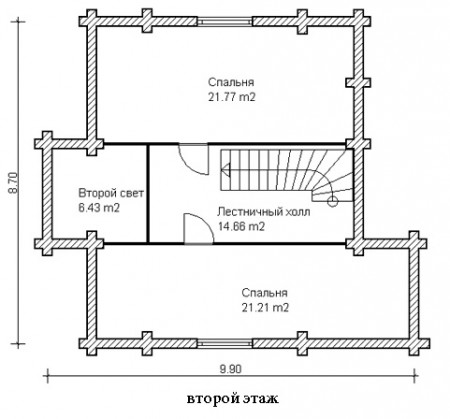 Сруб дома 147 м2