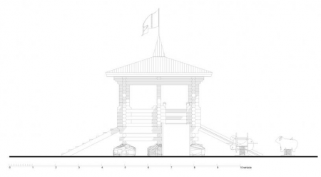 Сруб детского городка Крепость (сосна)