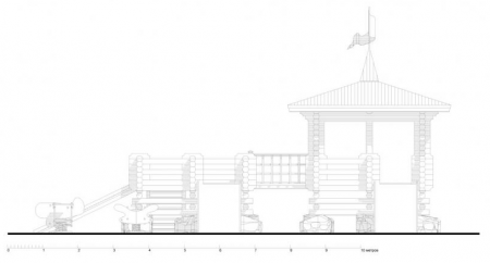 Сруб детского городка Крепость (сосна)