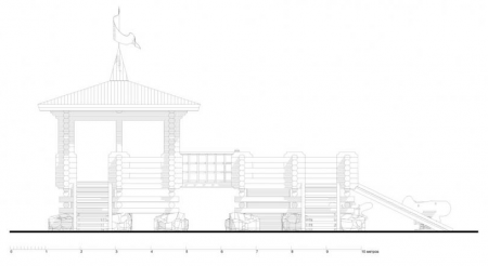 Сруб детского городка Крепость (сосна)
