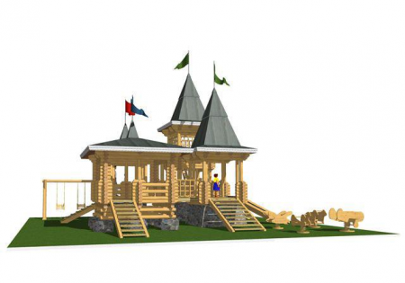 Сруб детского городка 100 кв. м, Усадьба (сосна)