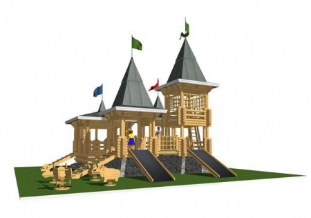 Сруб детского городка 100 кв. м, Усадьба (сосна)