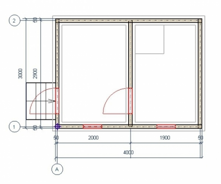 Баня из бруса 3x4 м (12 кв.м) с мансардой