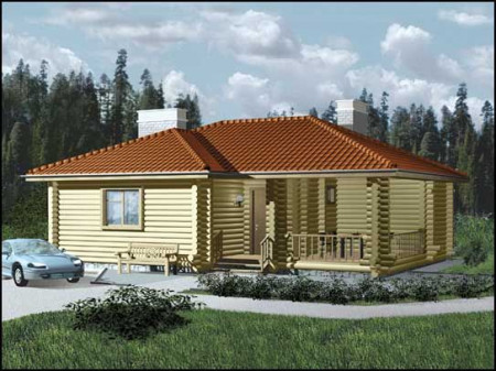 Сруб дома 60,1 м2