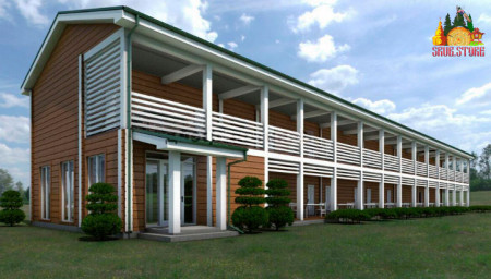 Сруб гостиницы 765 кв.м (24 номера)