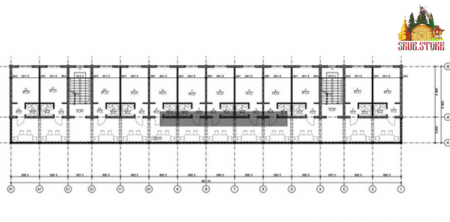 Сруб гостиницы 765 кв.м (24 номера)