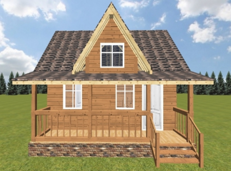 Баня из бруса 6x6 м (55,3 кв.м) с мансардой