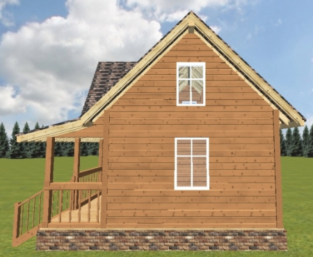 Баня из бруса 6x6 м (55,3 кв.м) с мансардой