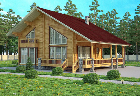 Дом с двумя открытыми верандами и вторым светом, 2 этажа, 279 м2