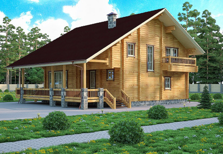 Дом с двумя открытыми верандами и вторым светом, 2 этажа, 279 м2