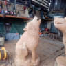 Резные волки из дерева скульптуры для сада