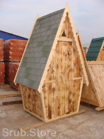 Туалет деревянный дачный "Теремок"