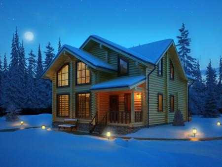 Сруб двухэтажного дома 178,61 м2