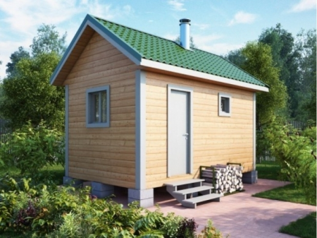 Баня из бруса 3x5 м (15 кв.м)