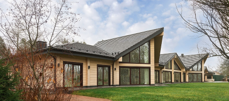 Загородная резиденция из клеёного бруса с кинозалом и оранжереей, 1 этаж, 996 м2