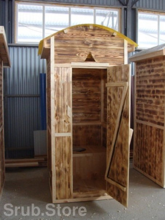 Туалет уличный, крыша поликарбонат цветной 