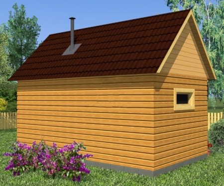 Баня из бруса 3x5 м (12,7 кв.м)