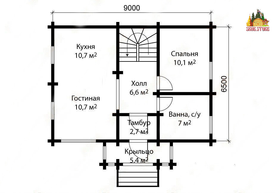 Цена сруба дома 6 х 9