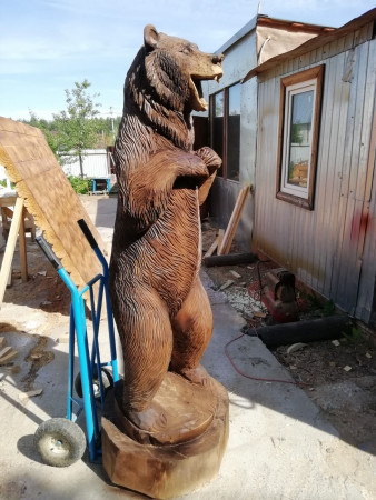 Картина «Медведь» из дерева 80*50