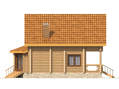 Сруб дома с верандой 152 м2