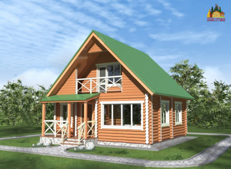 Сруб дома 7х8 м