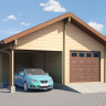 Проект гаража из клееного бруса с хозяйственным помещением, 50,9 м2